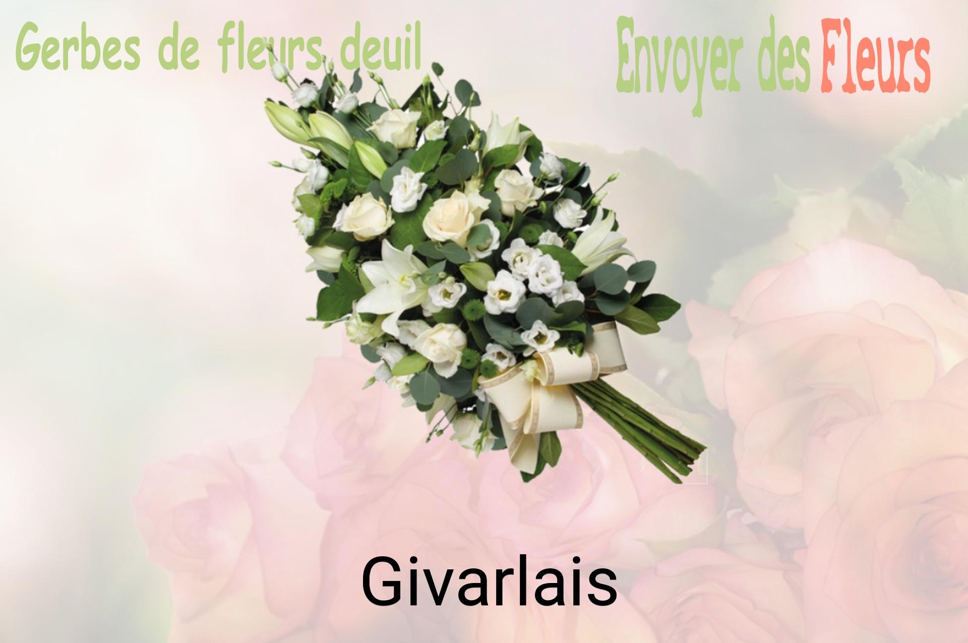 Gerbe de fleurs de deuil livrée à Givarlais
